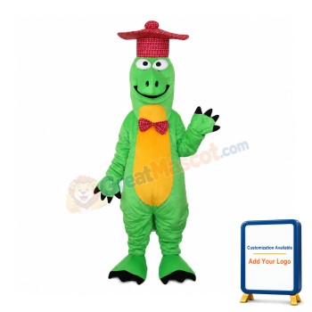 Gentleman Dinosaur Mascot Adult Costume