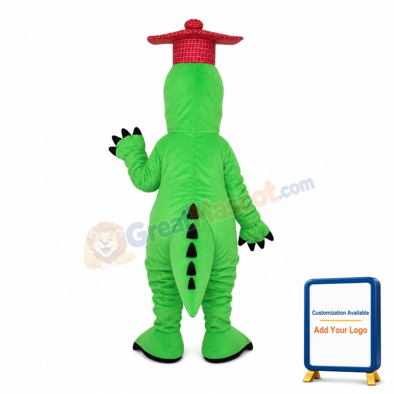 Gentleman Dinosaur Mascot Adult Costume
