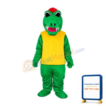 Africa Crocodile with Waistcoat Adult Mascot Costum Free Shipping