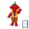 Long Wool Red Dragon Mascot Adult Costume