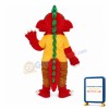 Long Wool Red Dragon Mascot Adult Costume