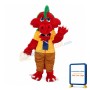 Long Wool Red Dragon Mascot Adult Costume