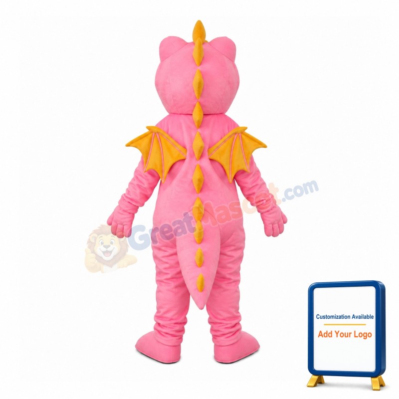 Pink Long Thorn Dragon Mascot Adult Costume