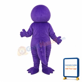 Purple Dinosaur Mascot Adult Costume