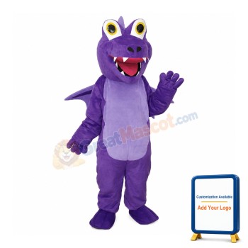 Purple Thorn Dragon Mascot Adult Costume