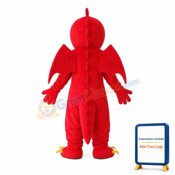 Red Chinese Dragon Mascot Adult Costume