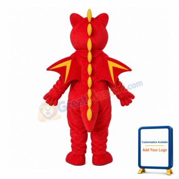 Red Thorn Dragon Mascot Adult Costume