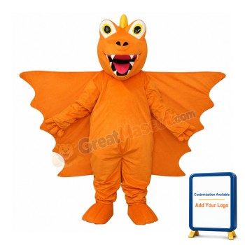 Revised Version Orange Long Thorn Dragon Mascot Adult Costume