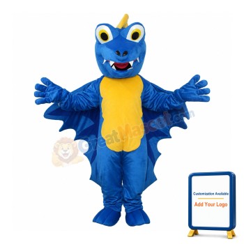 Revision Blue Dinosaur Mascot Adult Costume