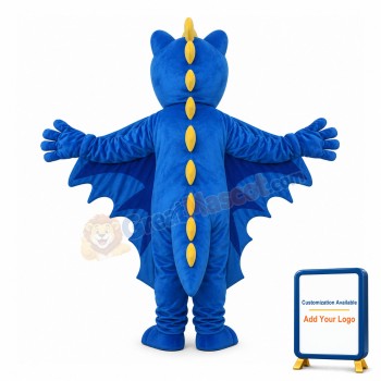 Revision Blue Dinosaur Mascot Adult Costume
