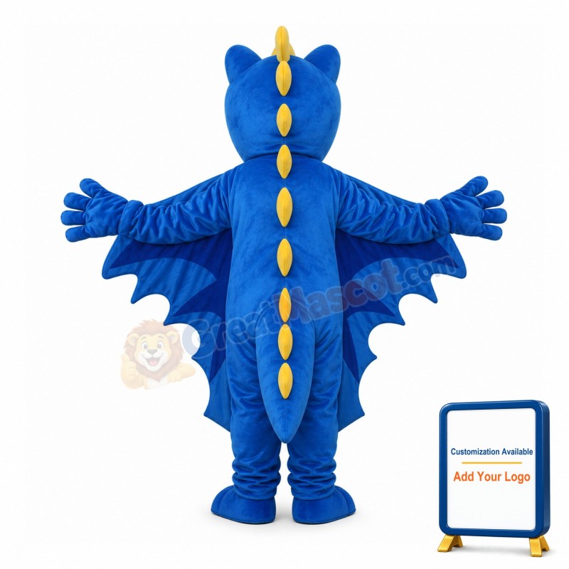 Revision Blue Dinosaur Mascot Adult Costume