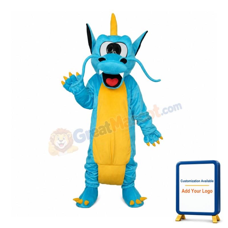 Serrated Teeth Dragon Mascot Adult Costume