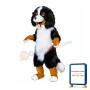 White & Black Sheep Dog Mascot Costume