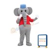 Grey Elephant Mascot Costume Cartoon Costume