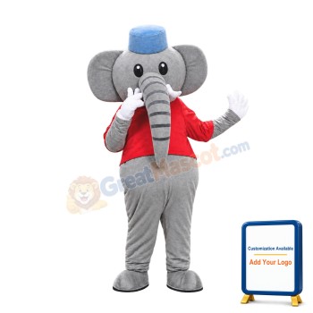 Grey Elephant Mascot Costume Cartoon Costum Free Shipping