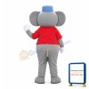Grey Elephant Mascot Costume Cartoon Costume