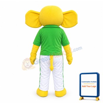 Yellow Elephant Mascot Costume Cartoon Costume