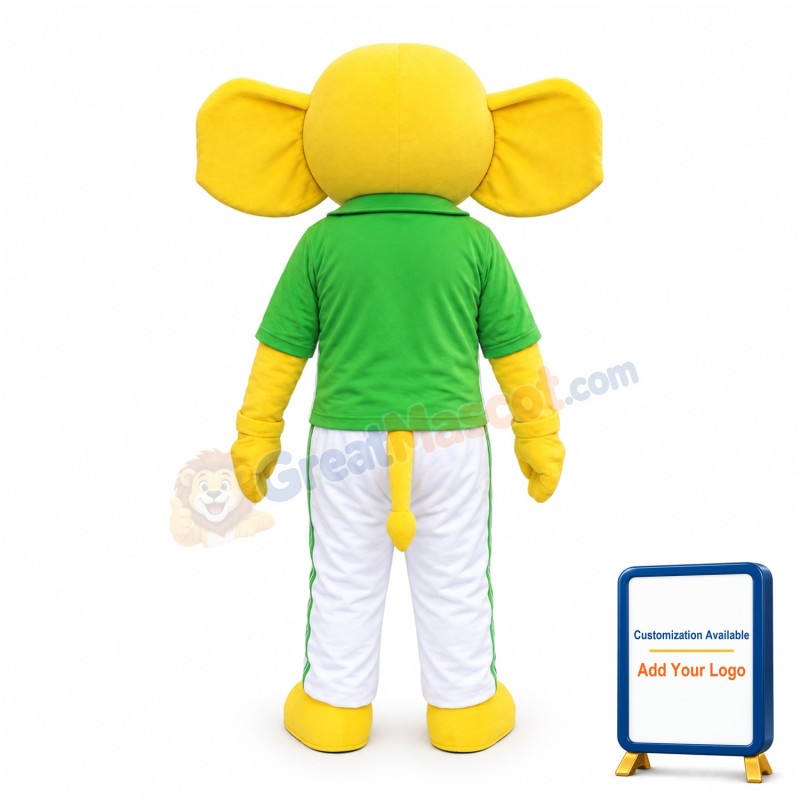 Yellow Elephant Mascot Costume Cartoon Costume