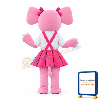 Pink Elephant Mascot Costume Cartoon Costume
