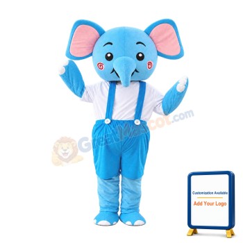 Blue Elephant Mascot Costume Cartoon Costum Free Shipping