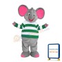 Gray & Pink Elephant Mascot Costume Cartoon Costum Free Shipping