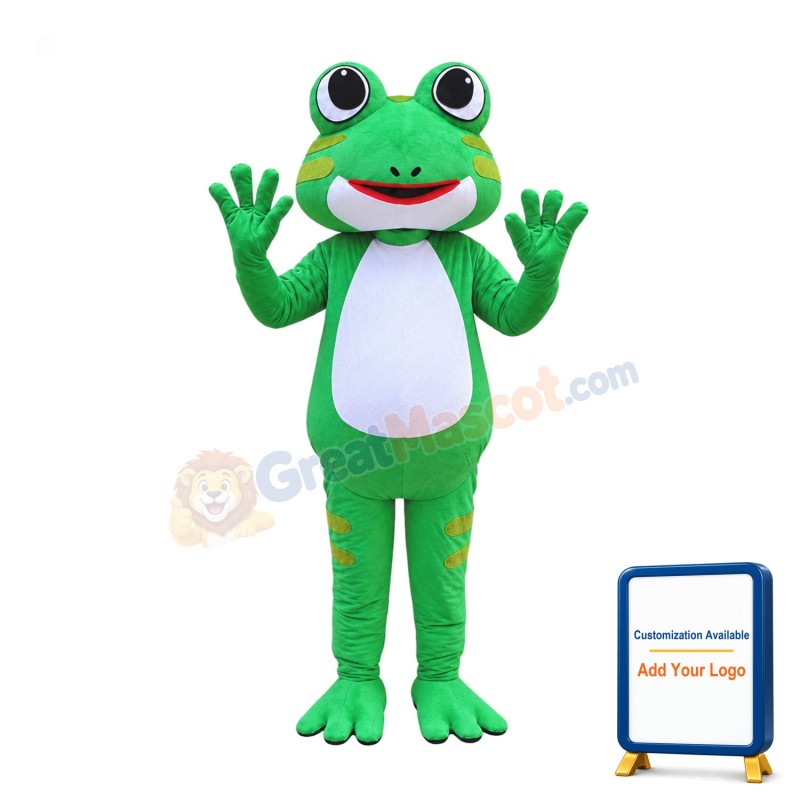 Green Frog Mascot Costume