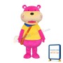 Pink Hippo Mascot Costume