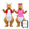 Red & Pink Kangaroo Mascot Costume Free Shipping