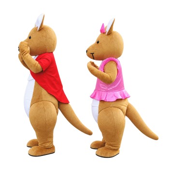Red & Pink Kangaroo Mascot Costume Free Shipping