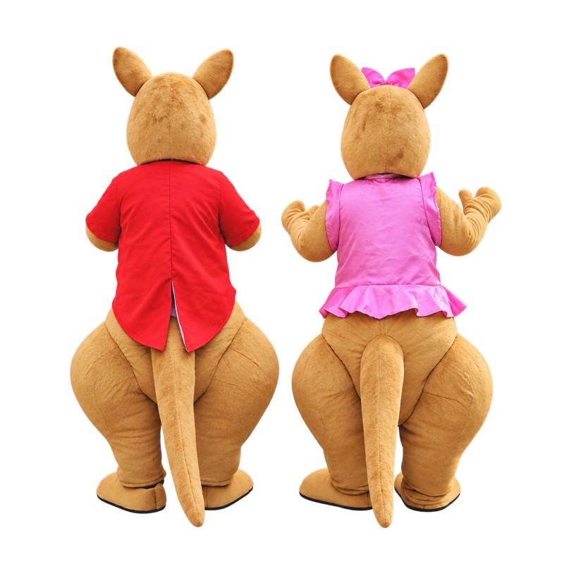 Red & Pink Kangaroo Mascot Costume Free Shipping