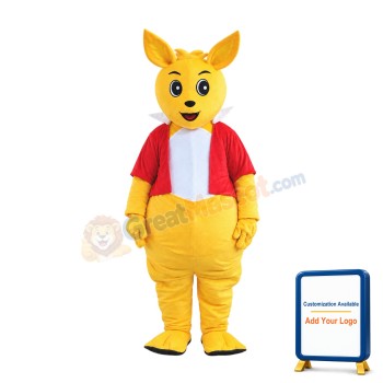 Yellow Kangaroo Mascot Costume Free Shipping