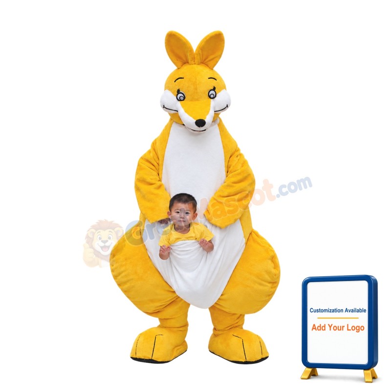 Yellow Big Kangaroo Mascot Costume Free Shipping