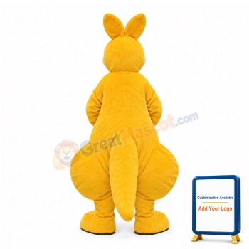 Yellow Big Kangaroo Mascot Costume