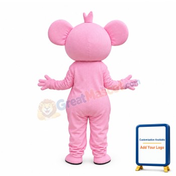 Pink Koala Cartoon Mascot Costume