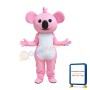 Pink Koala Cartoon Mascot Costume