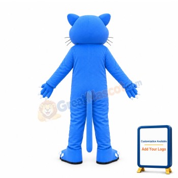 Blue Panther Mascot Costume Leopard