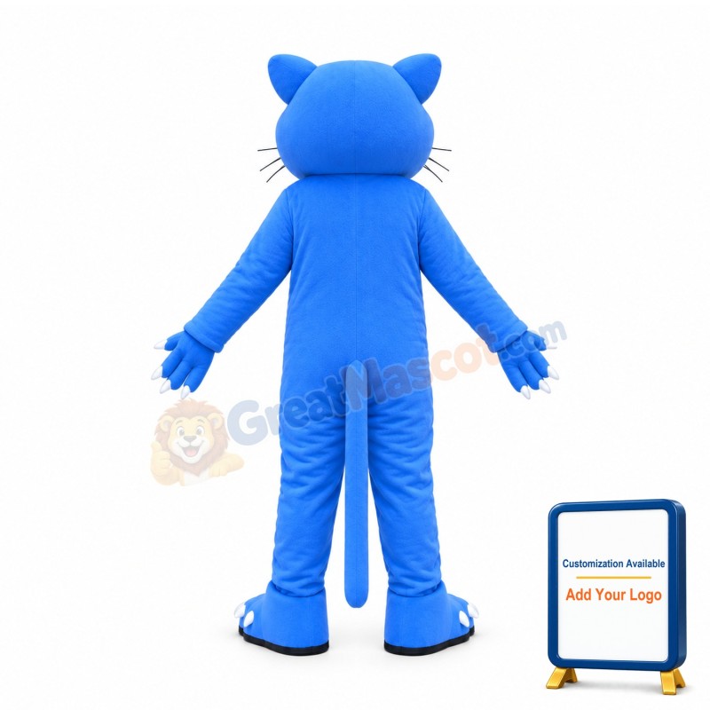 Blue Panther Mascot Costume Leopard