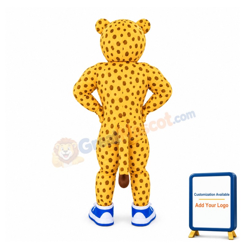 Yellow Panther Mascot Costume Leopard