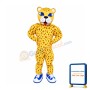 Yellow Panther Mascot Costume Leopard Free Shipping