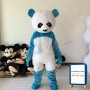 Blue Panda Mascot Costume Christmas