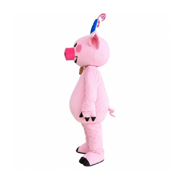 Character Adult cute pink pig Mascot Costume