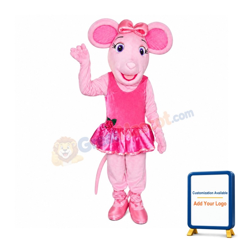 Angelina Ballerina Pig mascot costumes Free Shipping