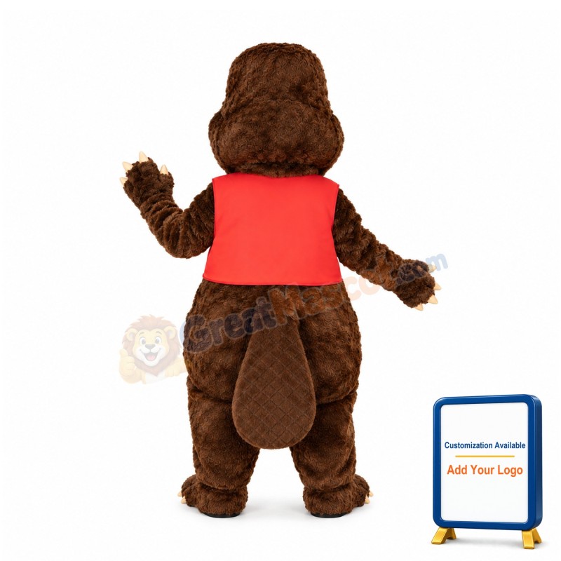 Cute Beaver Mascot Costume
