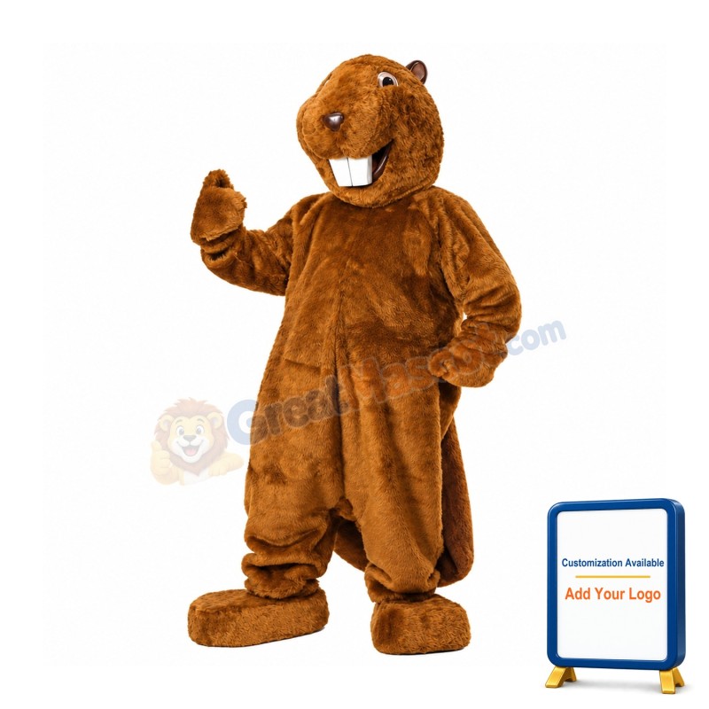 Adult Beaver Mascot Costume