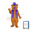 Beaver In Purple Hat Mascot Costume