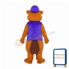 Beaver In Purple Hat Mascot Costume