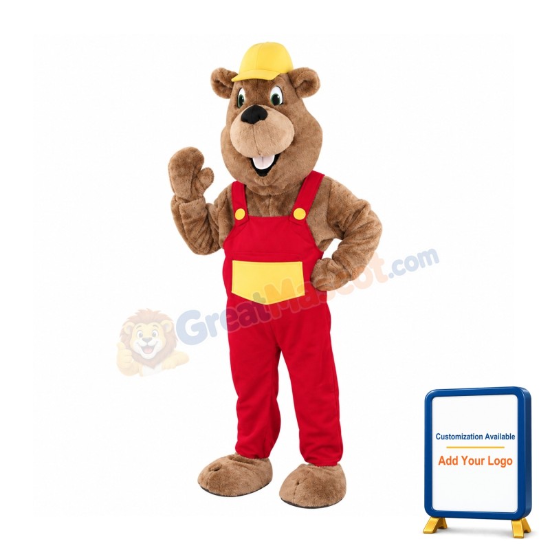 Model Beaver Mascot Walking Act Promotion Costume