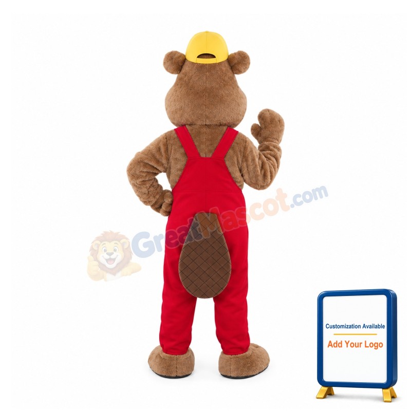Model Beaver Mascot Walking Act Promotion Costume