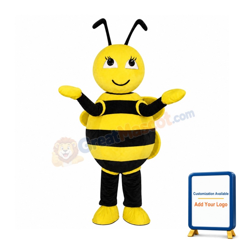 Lovely Yellow Bee Mascot Costume