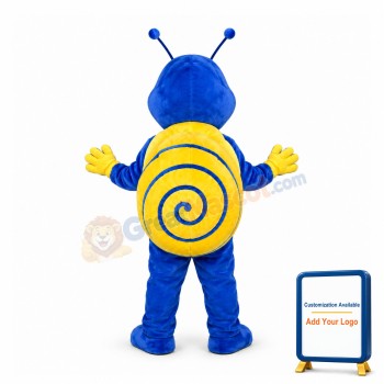Blue Snail Mascot Costume